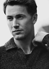 100% cotton polo-neck sweater