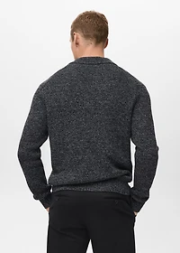 100% cotton polo-neck sweater