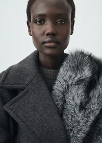 Double-breasted wool coat