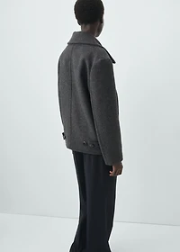 Double-breasted wool coat