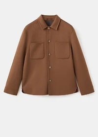 Handmade wool jacket with zip