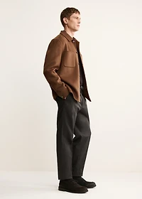 Handmade wool jacket with zip