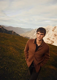 Handmade wool jacket with zip