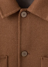Handmade wool jacket with zip