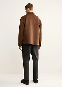 Handmade wool jacket with zip