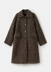 Speckled wool overcoat