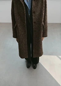 Oversized mottled wool coat