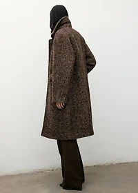 Speckled wool overcoat