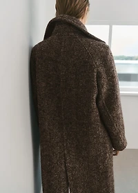 Oversized mottled wool coat