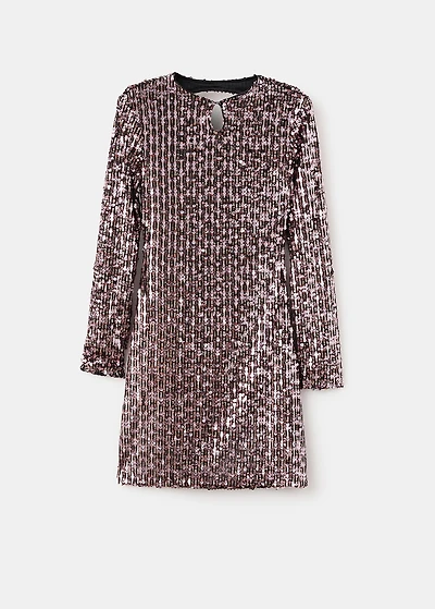 Short dress with sequins