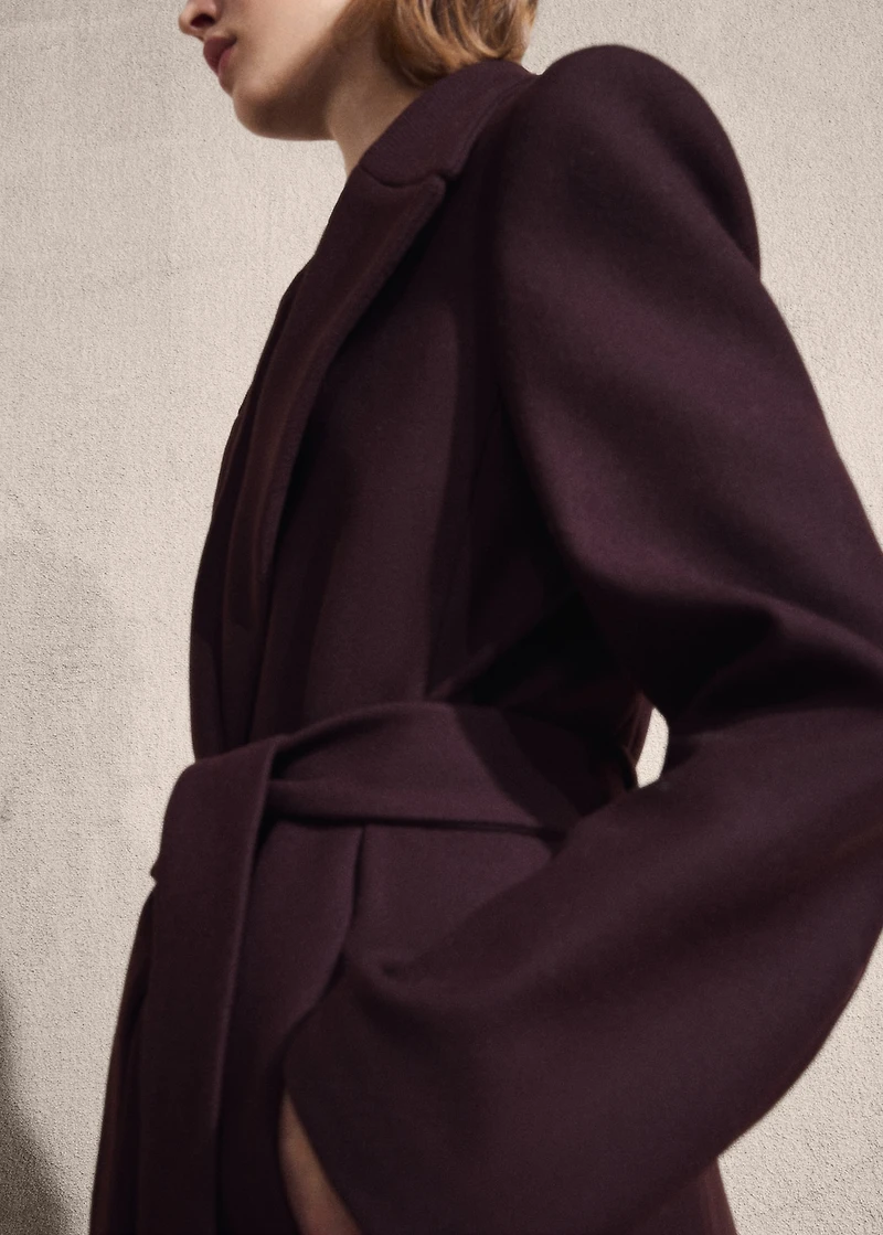 Manteco wool coat with fur collar