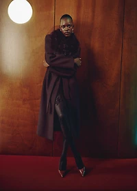 Manteco wool coat with fur collar