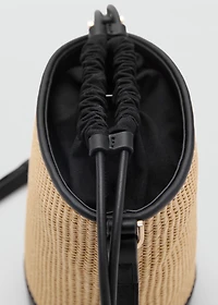 Small raffia bucket bag