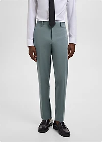 Stretch fabric super slim-fit suit trousers