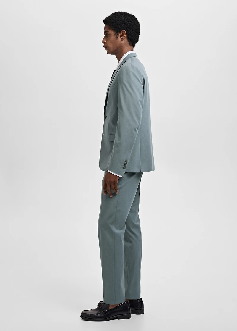 Stretch fabric super slim-fit suit trousers