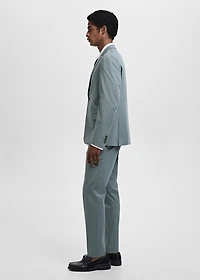 Stretch fabric super slim-fit suit trousers