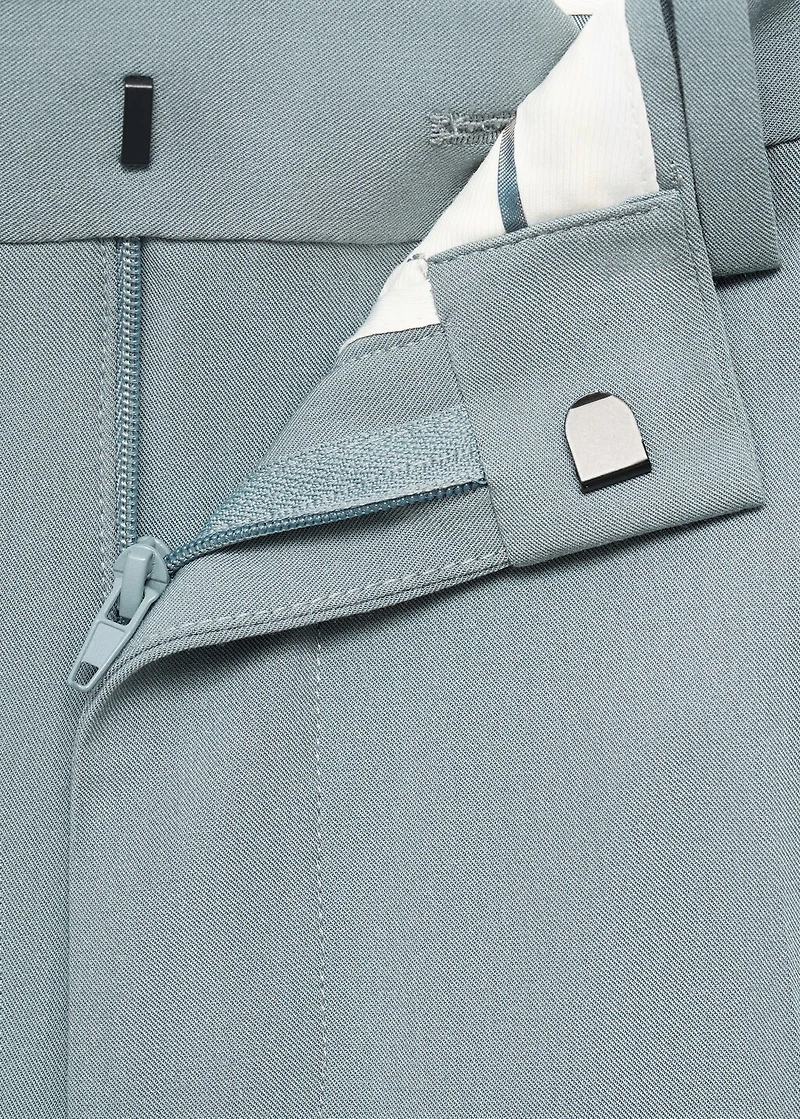 Stretch fabric super slim-fit suit trousers