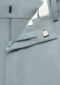 Stretch fabric super slim-fit suit trousers