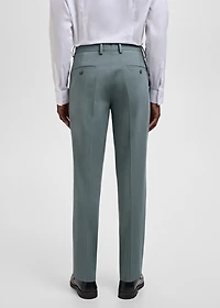 Stretch fabric super slim-fit suit trousers