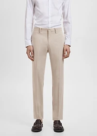 Stretch fabric super slim-fit suit trousers