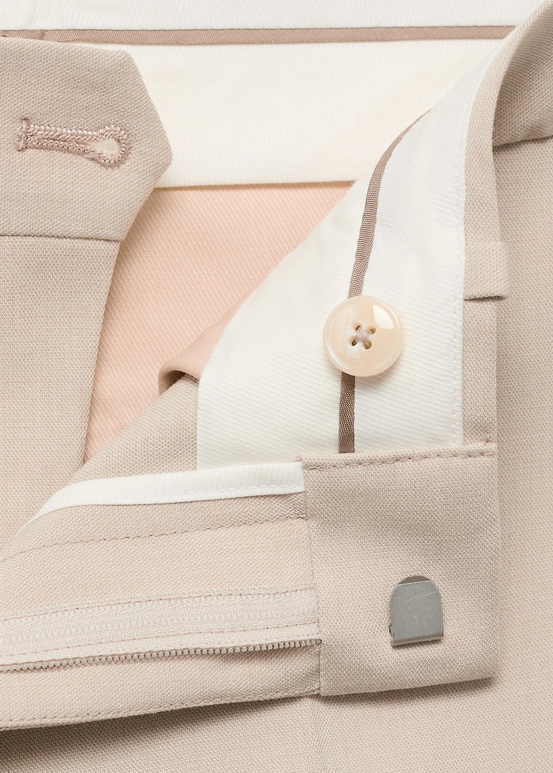 Stretch fabric super slim-fit suit trousers