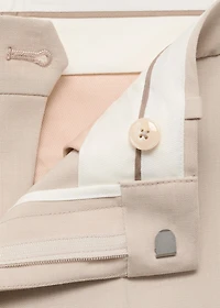 Stretch fabric super slim-fit suit trousers