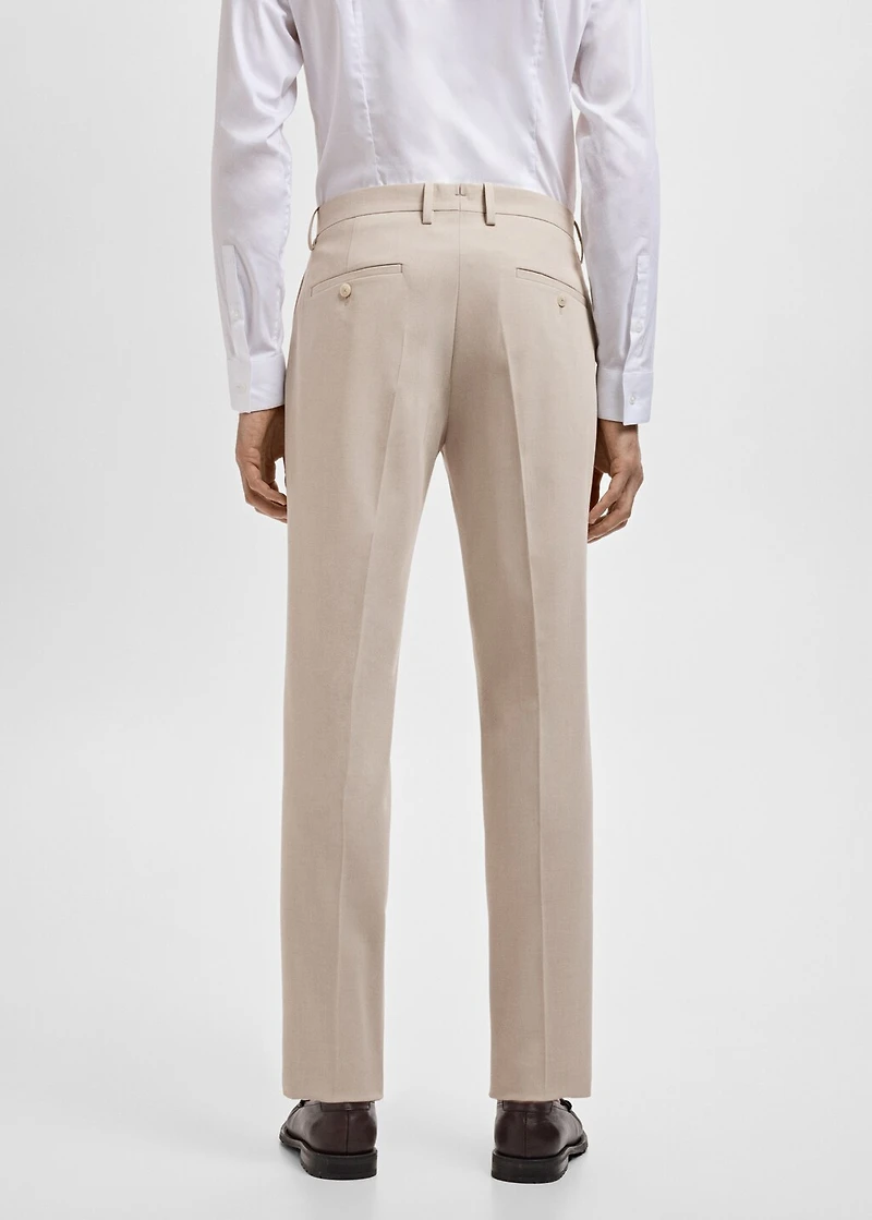Stretch fabric super slim-fit suit trousers