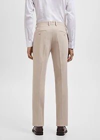 Stretch fabric super slim-fit suit trousers