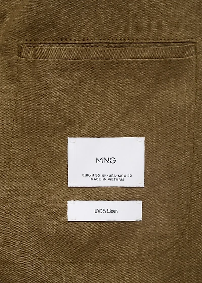 Salerno suit blazer 100% linen slim fit