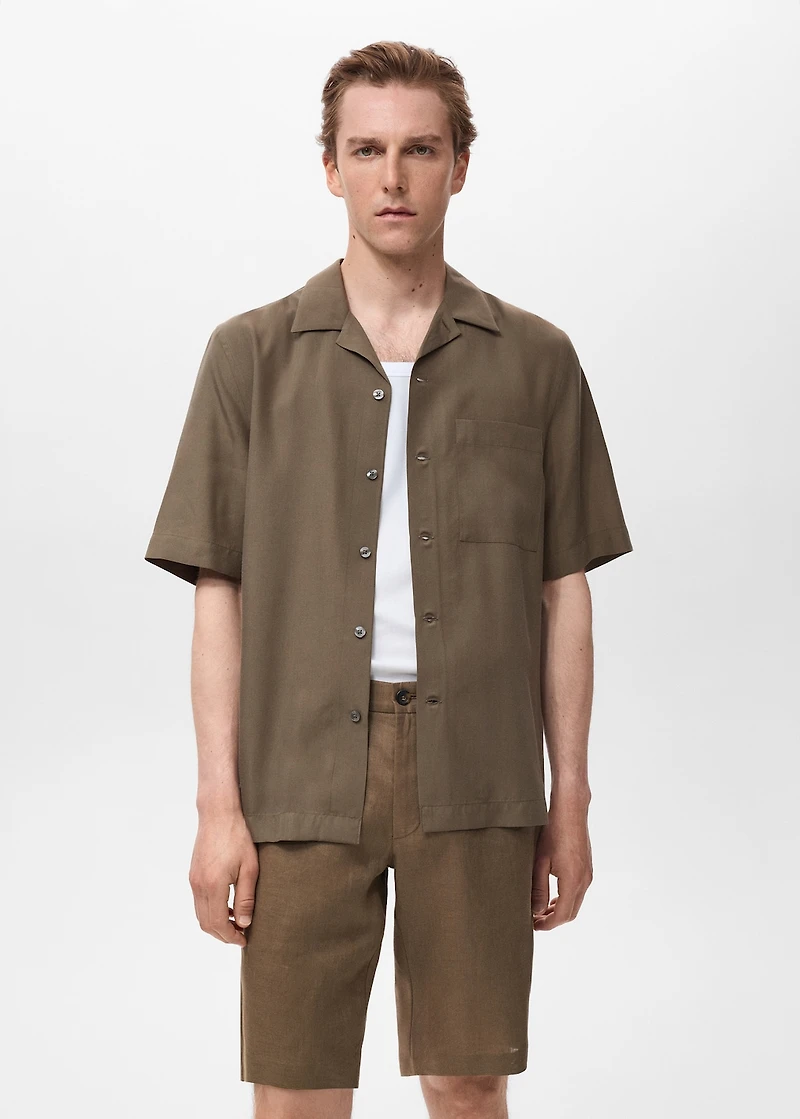 Regular-fit lyocell shirt