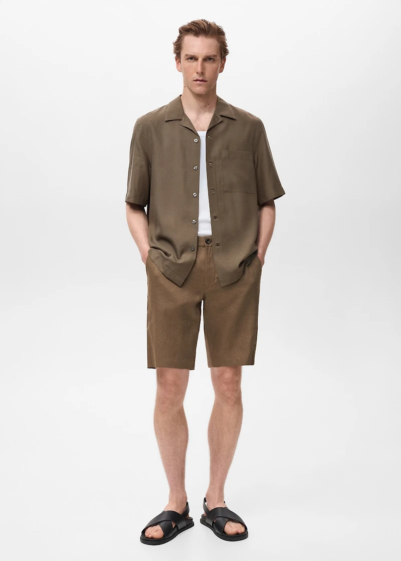 Regular-fit lyocell shirt