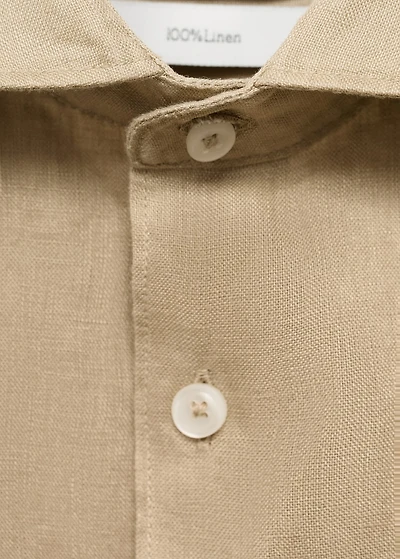 100% linen slim-fit shirt