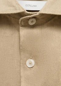 100% linen slim-fit shirt