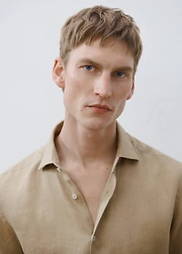 100% linen slim-fit shirt