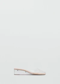 Transparent vinyl wedge sandals