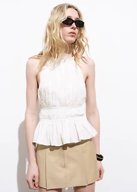 Ruched halter top