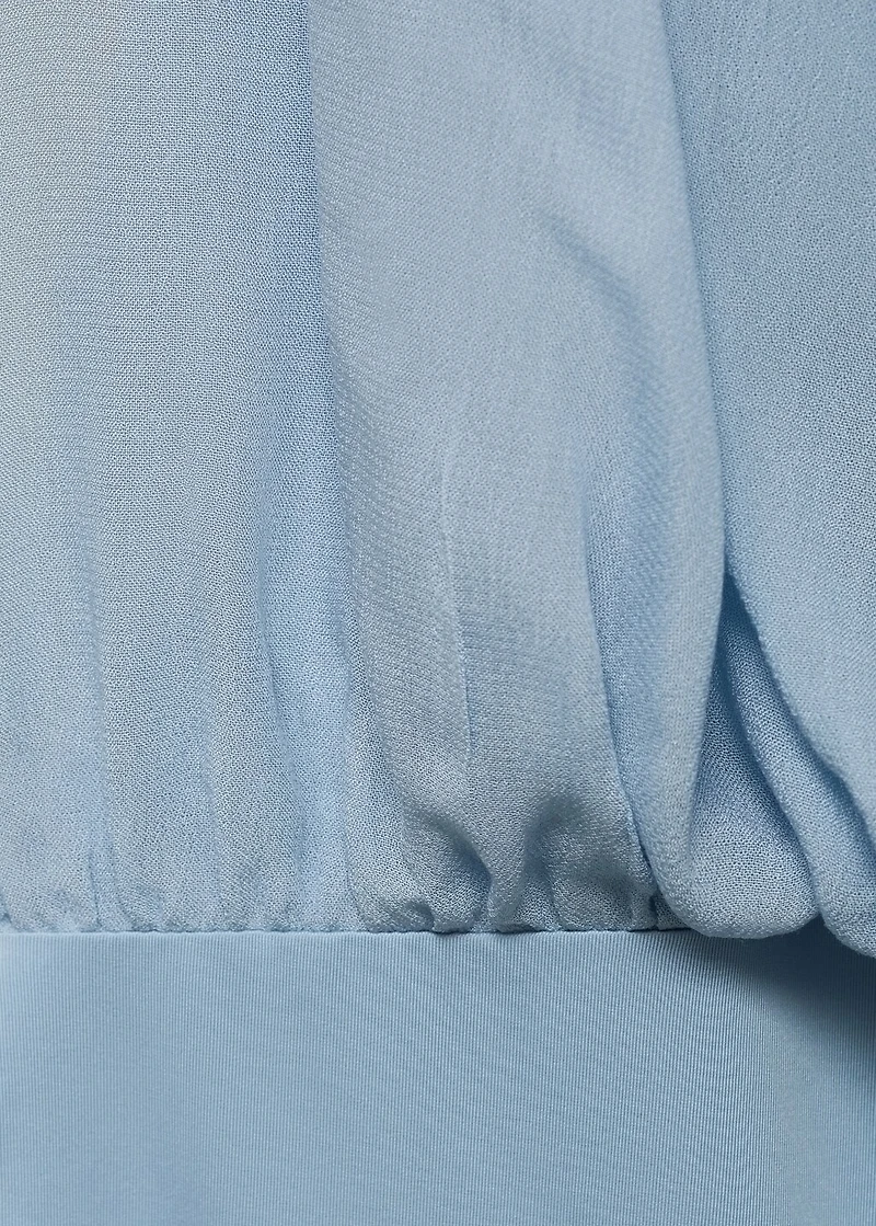 Puffed open-back bodysuit