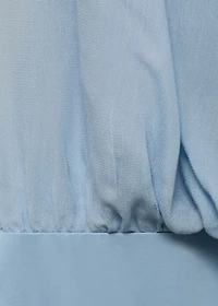 Puffed open-back bodysuit