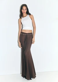 Maxi-skirt with ruffle detail