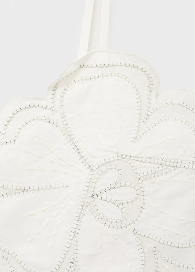 Embroidered flower top