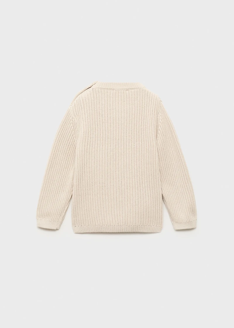 Buttons detail knit sweater