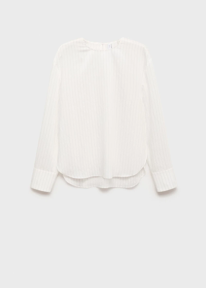 Striped blouse with handkerchief