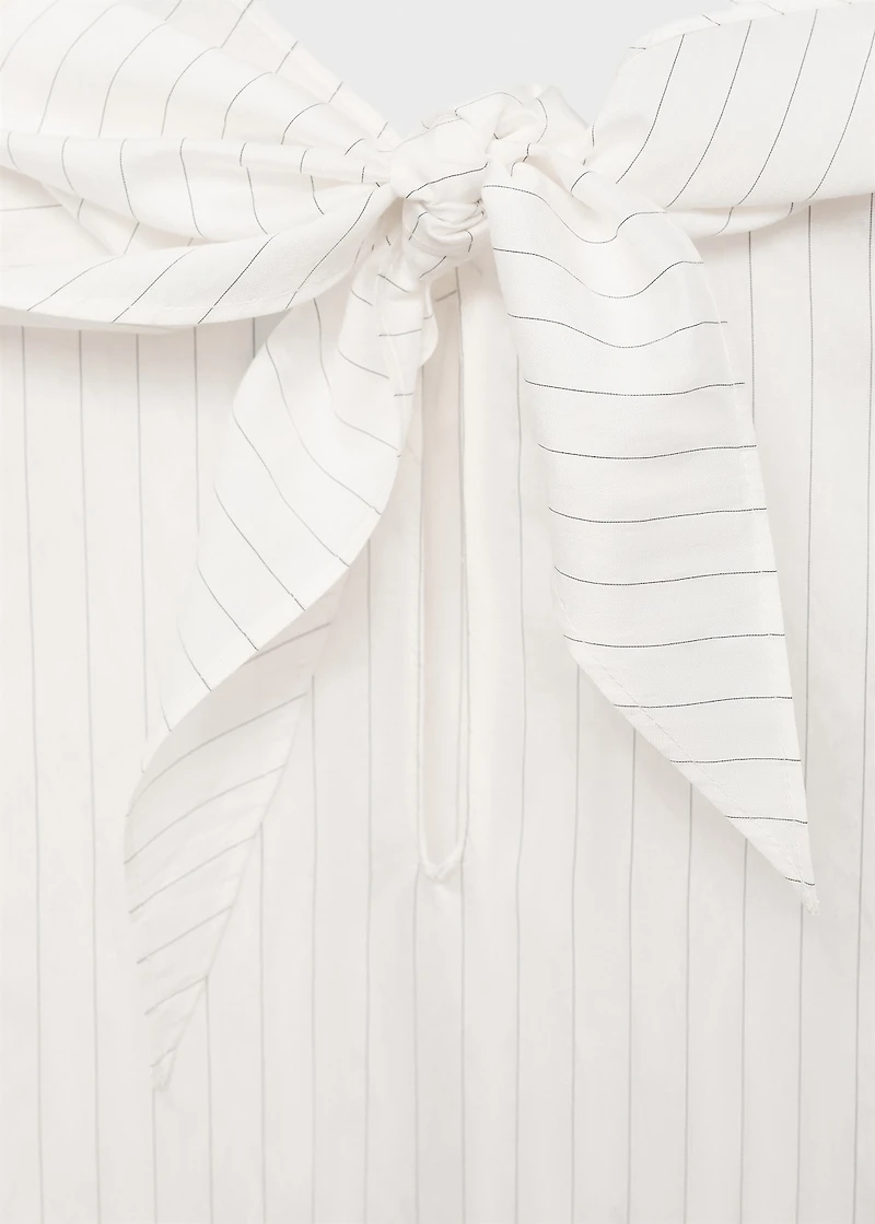 Striped blouse with handkerchief