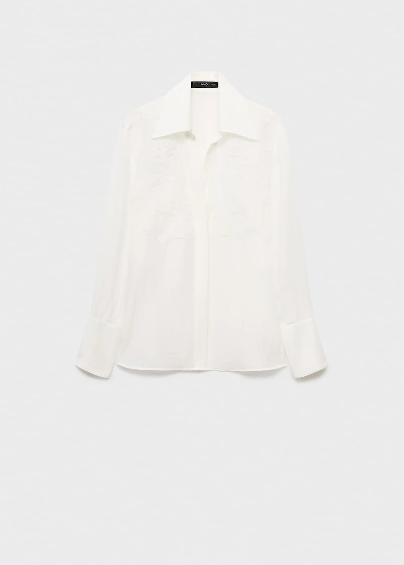 Lyocell shirt with patches