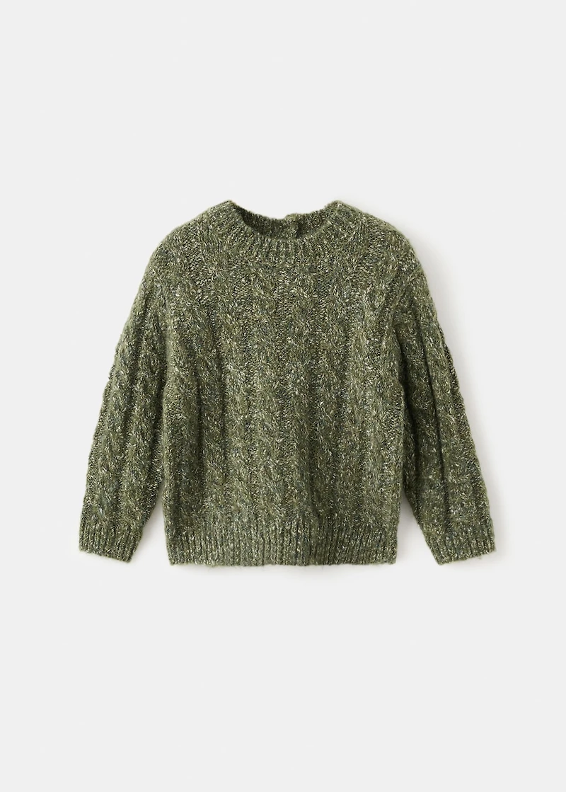 Braided knitted sweater