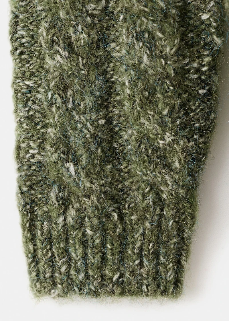 Braided knitted sweater