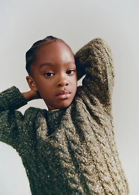 Braided knitted sweater