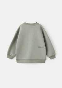 Printed embroidered sweatshirt