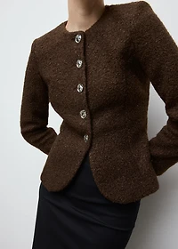 Bouclé jacket with jewel buttons