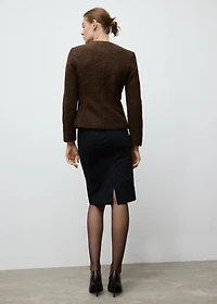 Bouclé jacket with jewel buttons